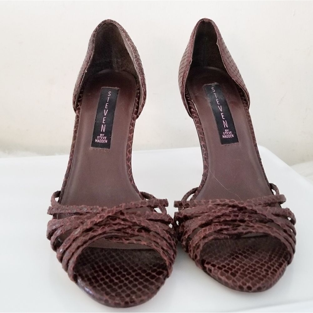 Steven by Steve Madden leather heels open toe - Picture 4 of 7